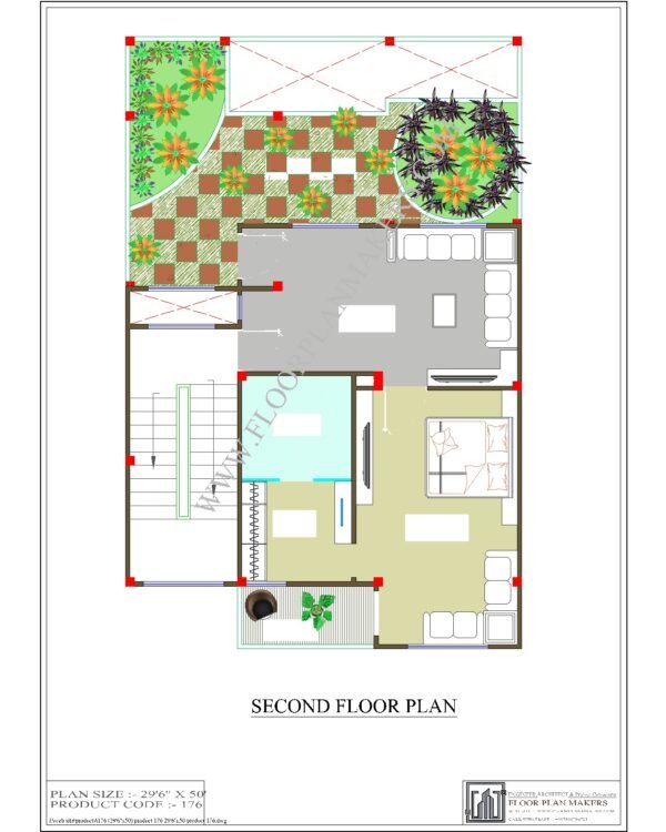 29x50 Second Floor Plan