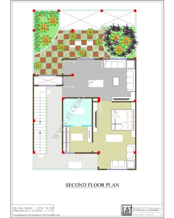 29x50 Second Floor Plan