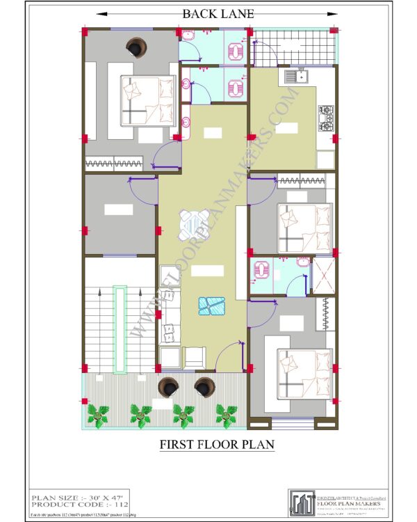 30x47 First Floor Plan