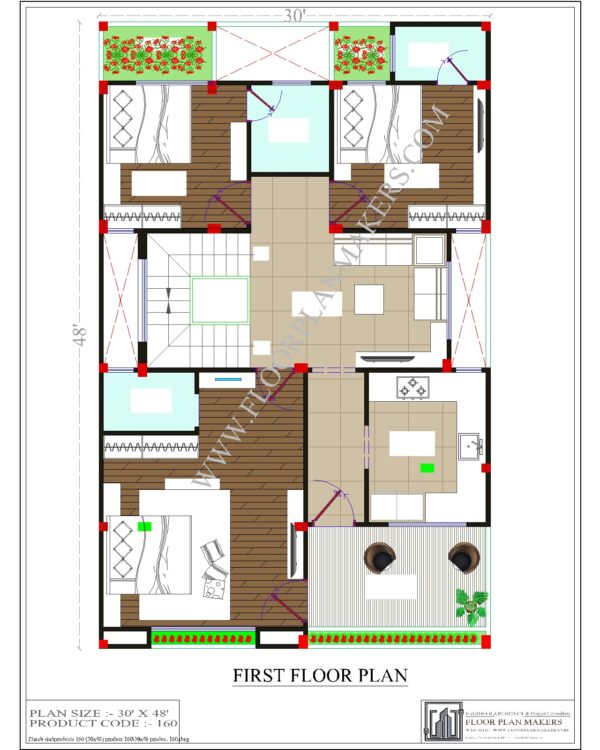 30x48 First Floor Plan