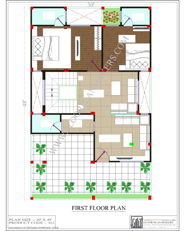 30x48 First Floor Plan