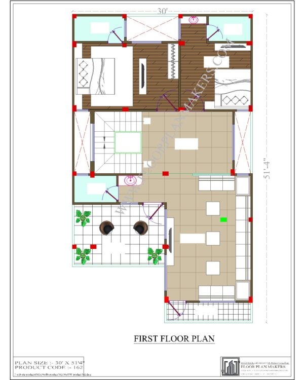 30x50 First Floor Plan