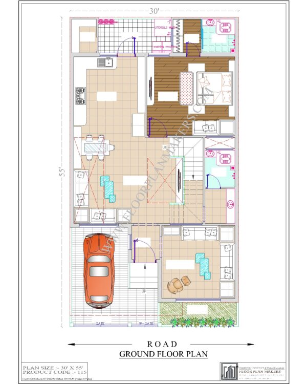 30x55 Ground Floor Plan
