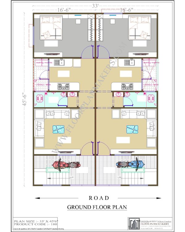 33x45 Ground Floor Plan