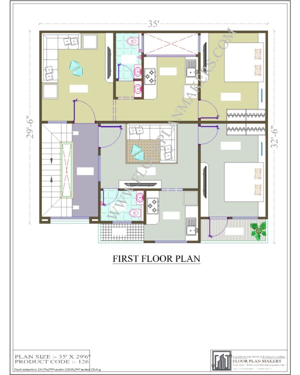 35x29 First Floor Plan