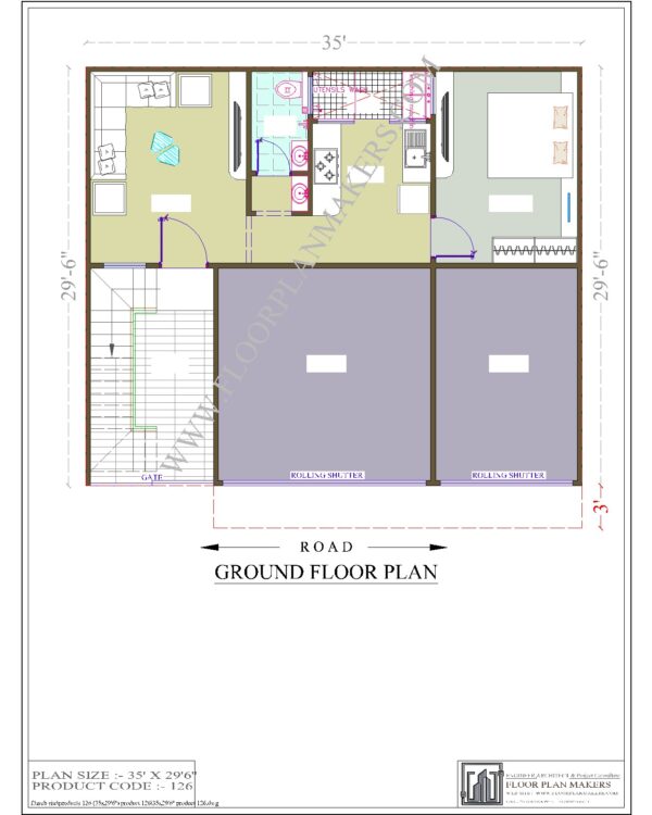 35x29 Ground Floor Plan