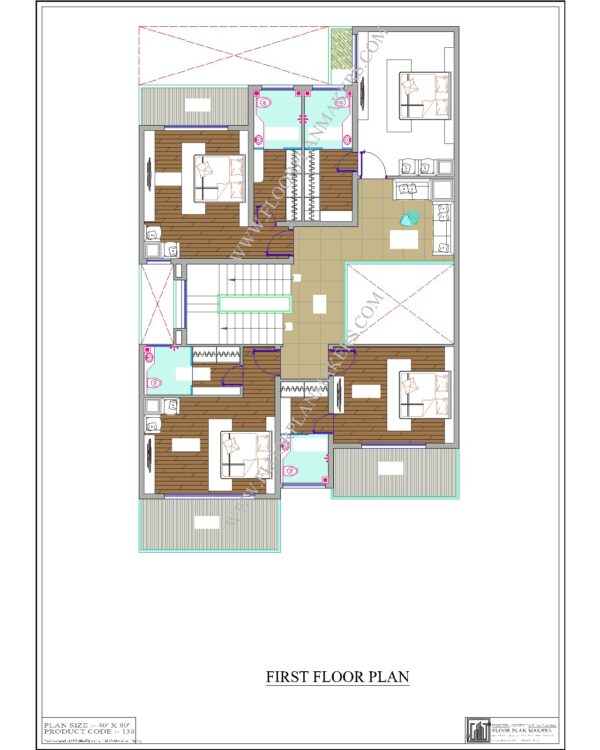 40x80 First Floor Plan