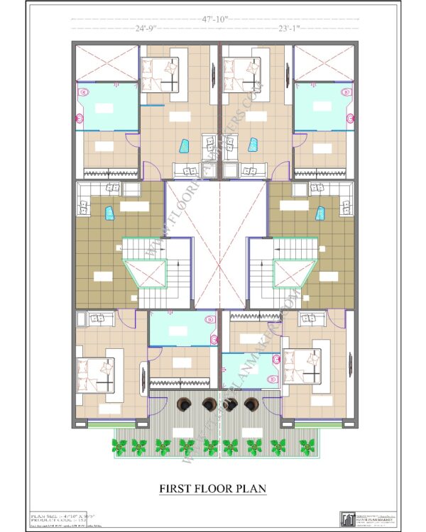 48x93 First Floor Plan