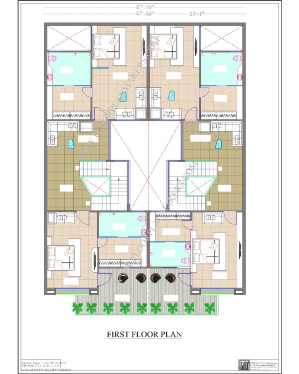 48x93 First Floor Plan