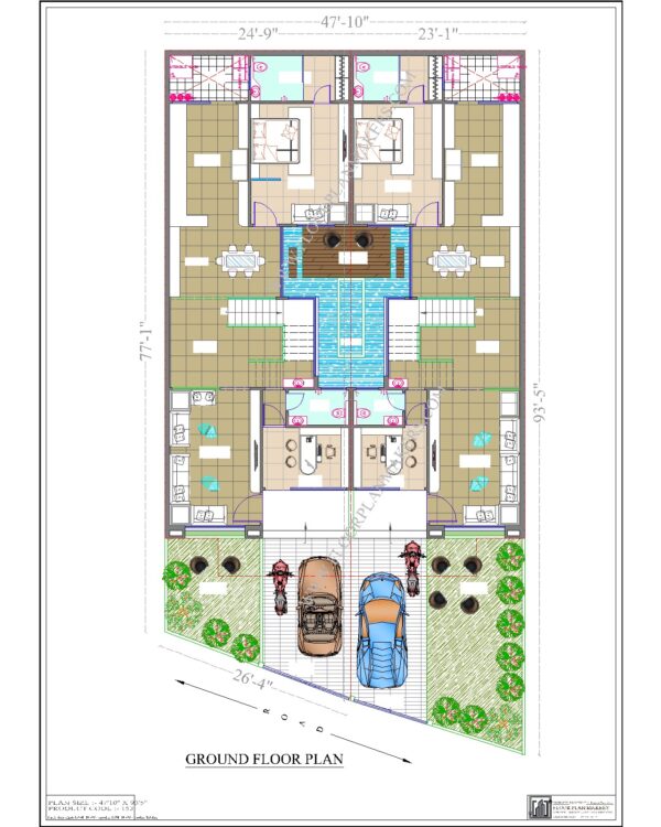 48x93 Ground Floor Plan
