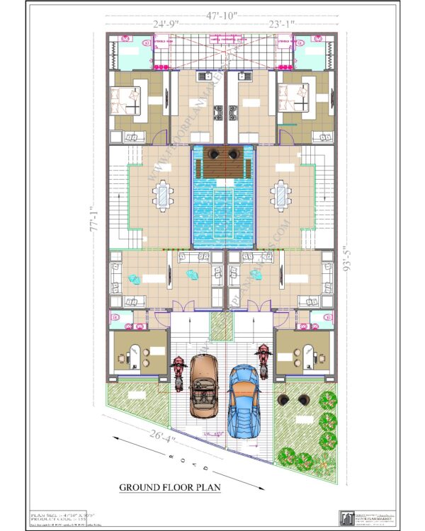 48x93 Ground Floor Plan