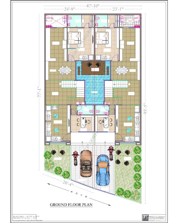48x93 Ground Floor Plan
