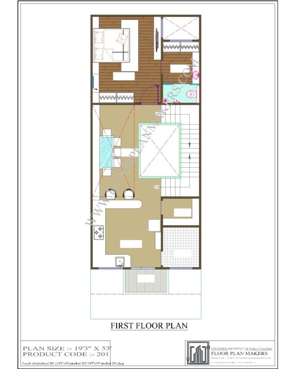 19x53 First Floor Plan