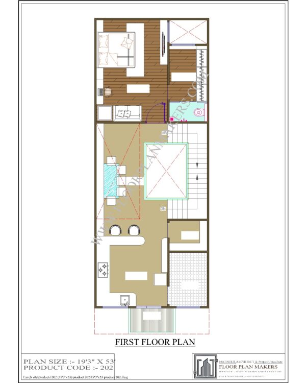 19x53 First Floor Plan