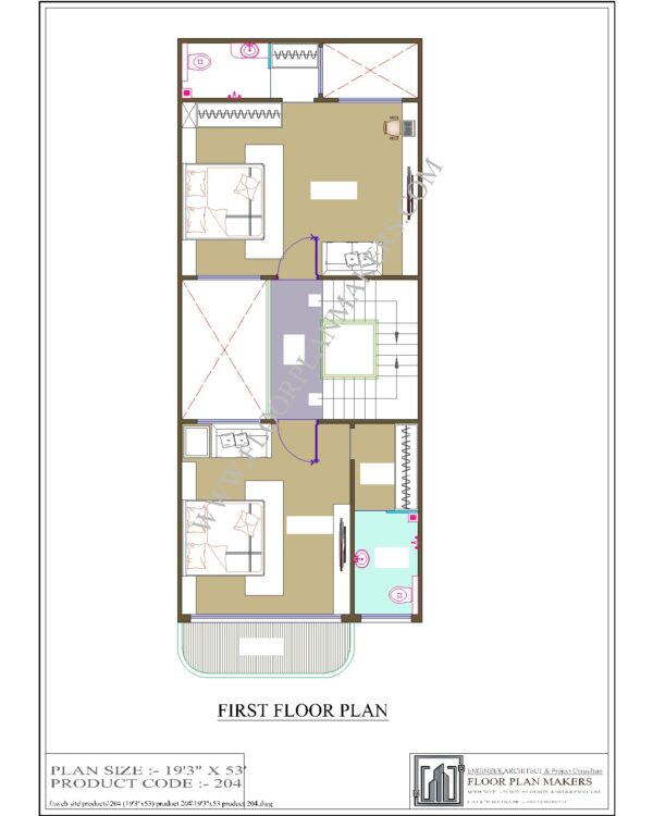 19x53 First Floor Plan