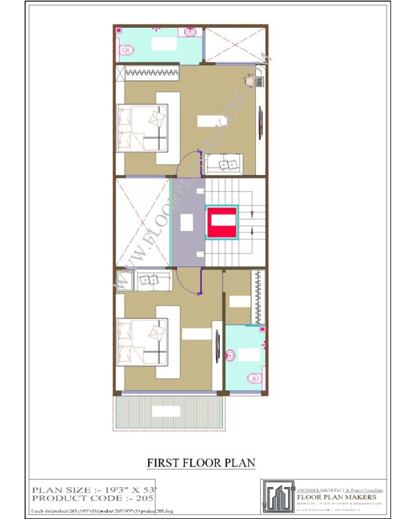 19x53 First Floor Plan