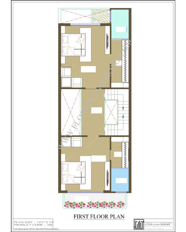 19x53 First Floor Plan