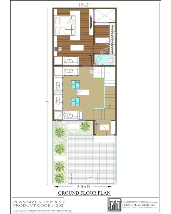19x53 Ground Floor Plan