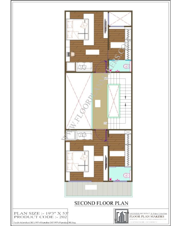 19x53 Second Floor Plan
