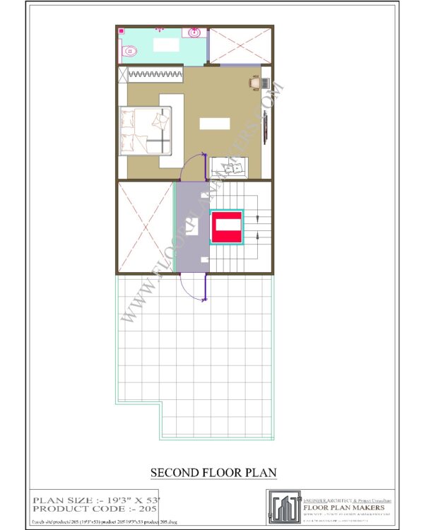 19x53 Second Floor Plan