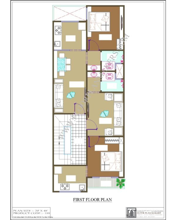 20x48 First Floor Plan