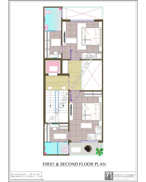 20x50 First/Second Floor Plan