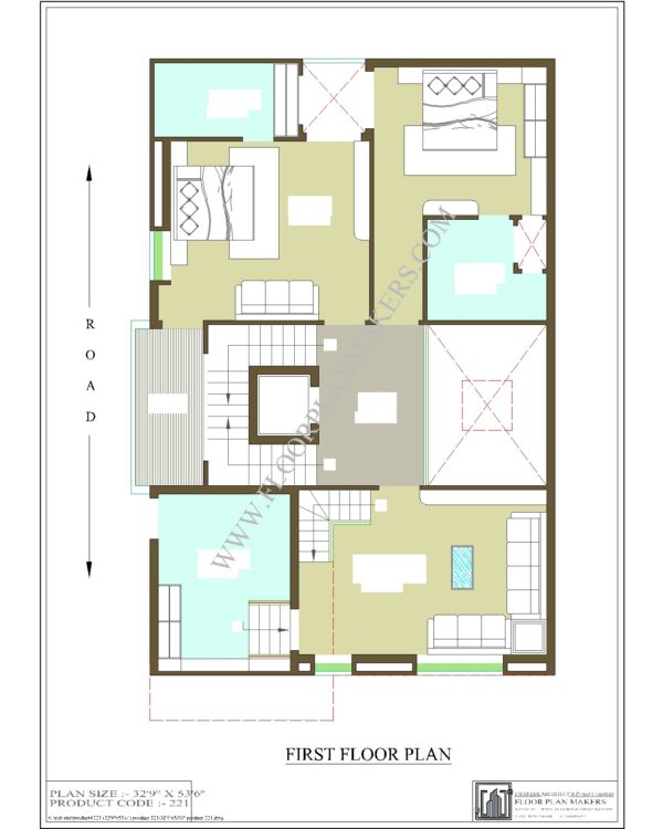32x53 First Floor Plan