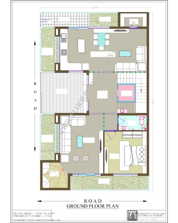 32x53 Ground Floor Plan
