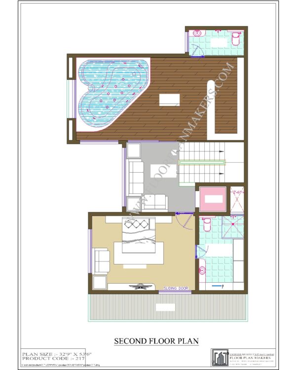32x53 Second Floor Plan