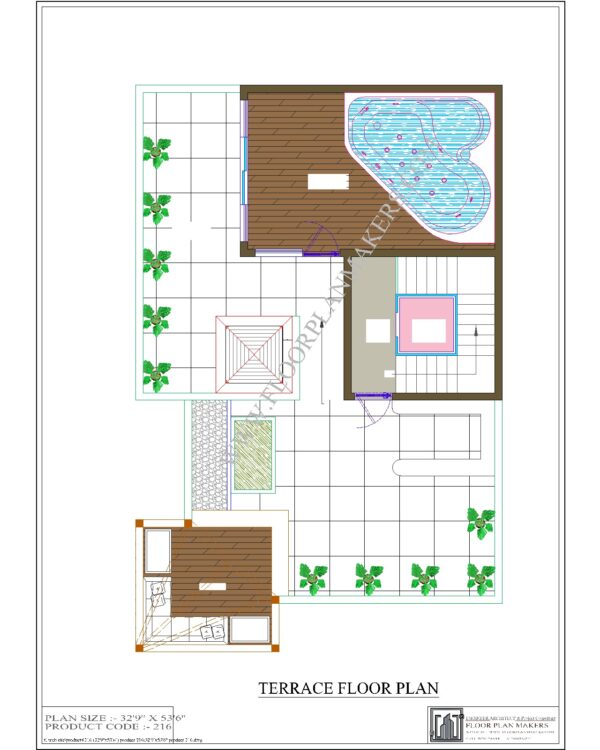 32x53 Terrace Floor Plan
