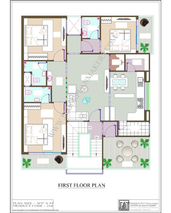 36’8’’x44’ First Floor Plan (Copy)