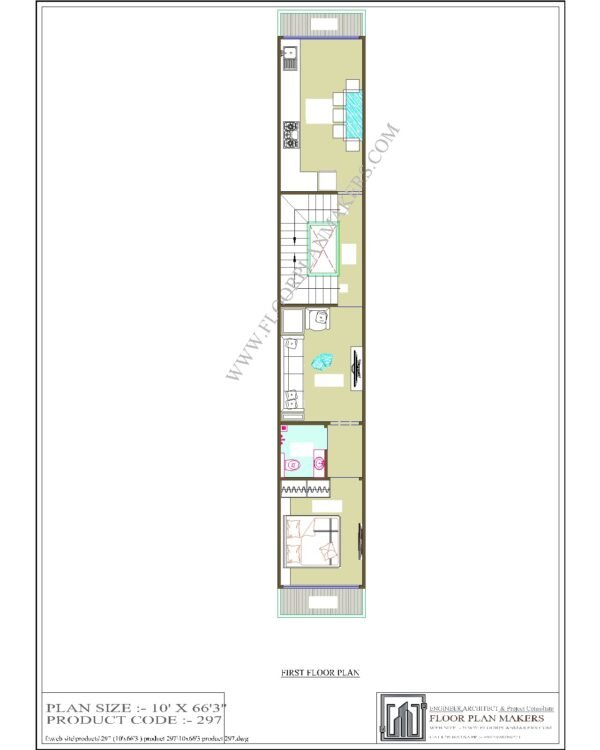 10x66 First Floor Plan