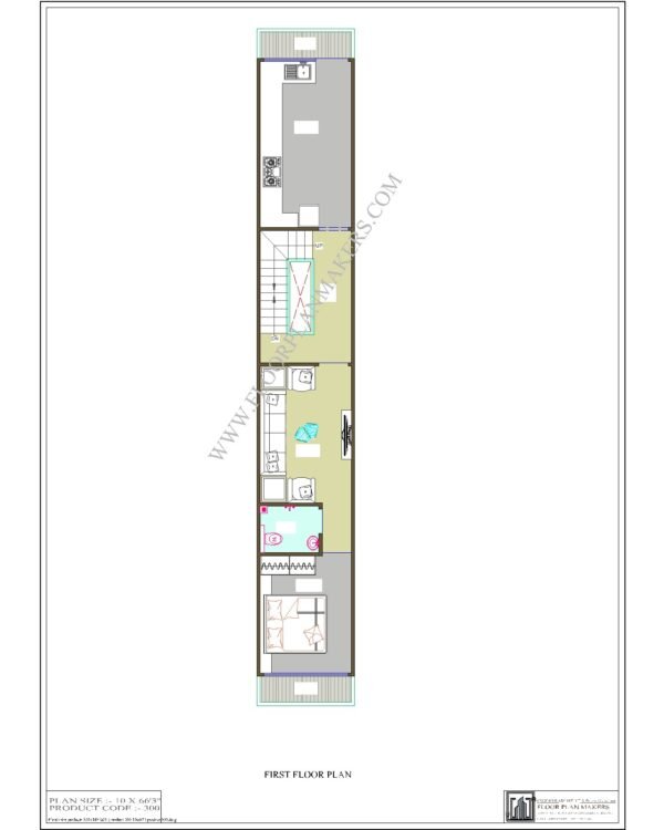 10x66 First Floor Plan