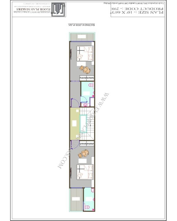 10x66 Second Floor Plan