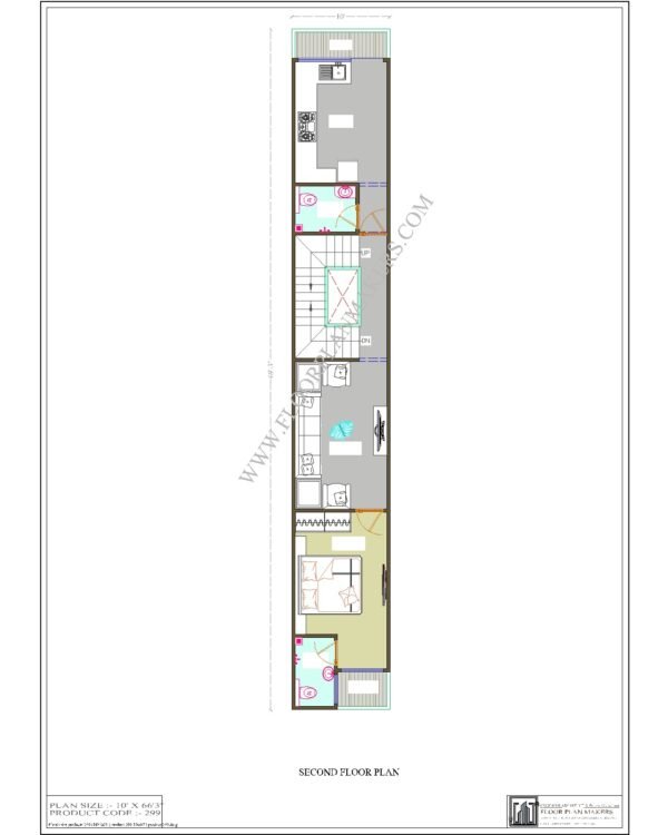 10x66 Second Floor Plan