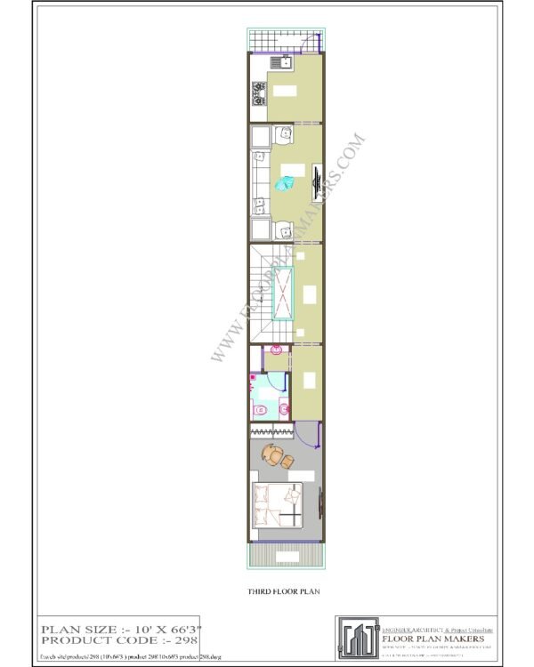 10x66 Third Floor Plan