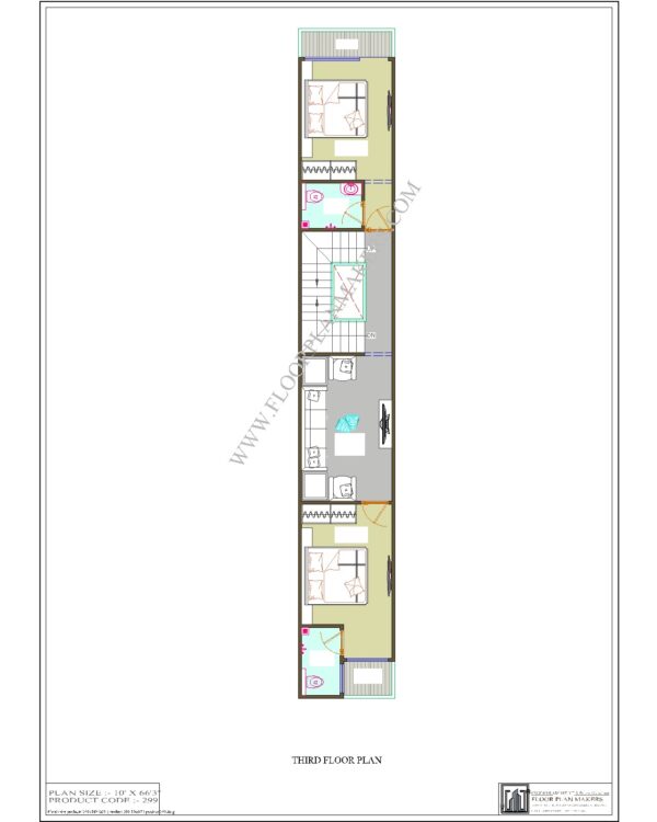 10x66 Third Floor Plan