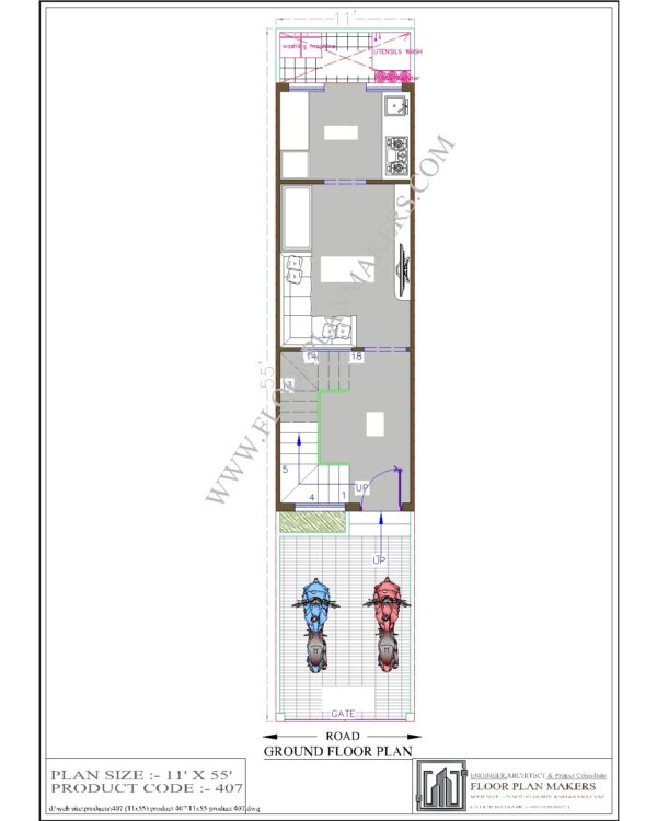 11x55 Ground Floor Plan