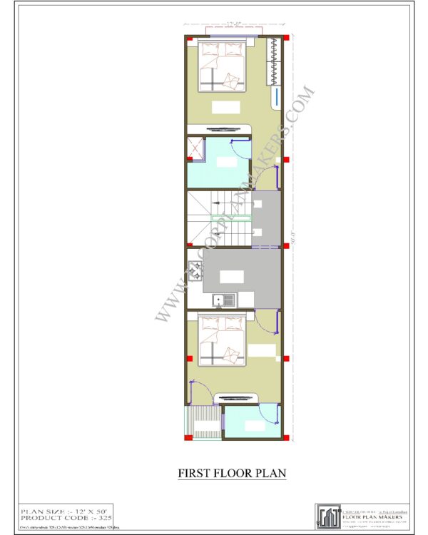 12x50 First Floor Plan