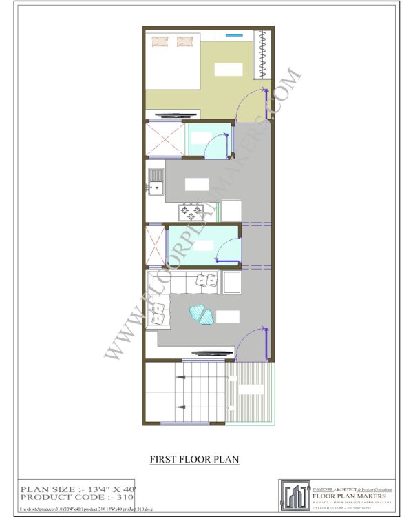13X40 First Floor Plan