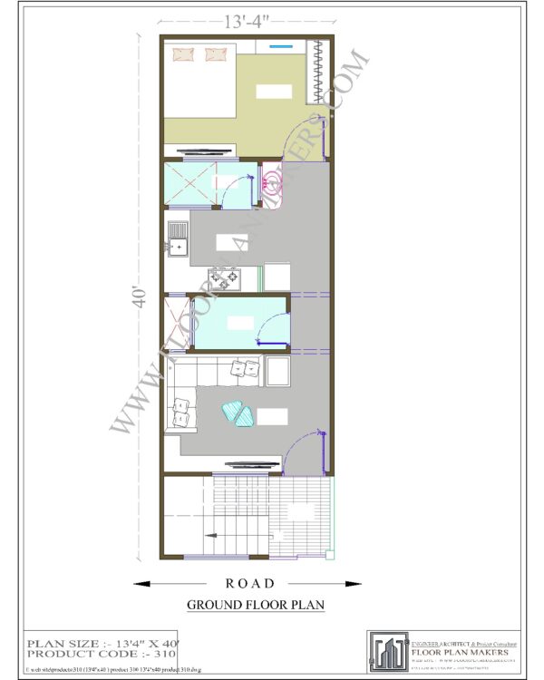 13X40 Ground Floor Plan