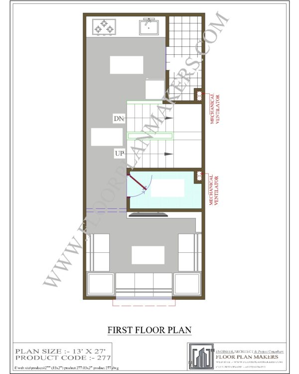 13x27 First Floor Plan