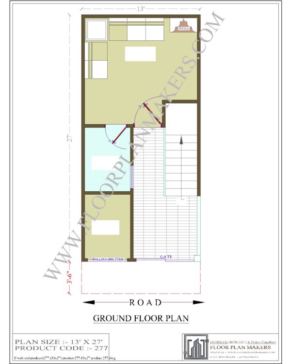 13x27 Ground Floor Plan