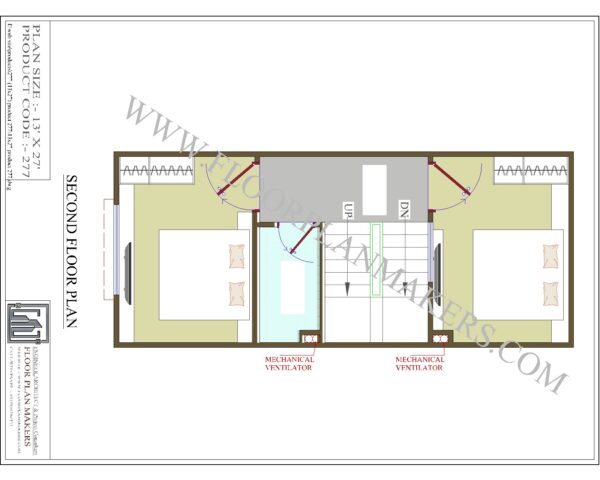 13x27 Second Floor Plan