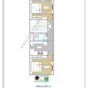 14'3"x52'6" First Floor Plan