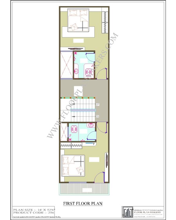 14x52 First Floor Plan