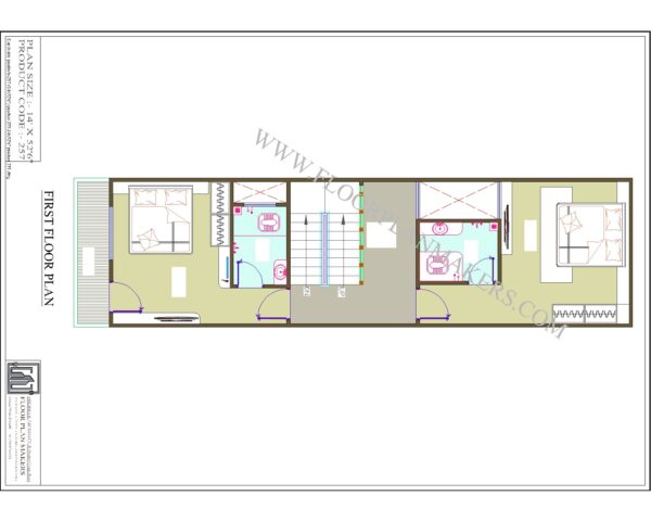 14x52 First Floor Plan