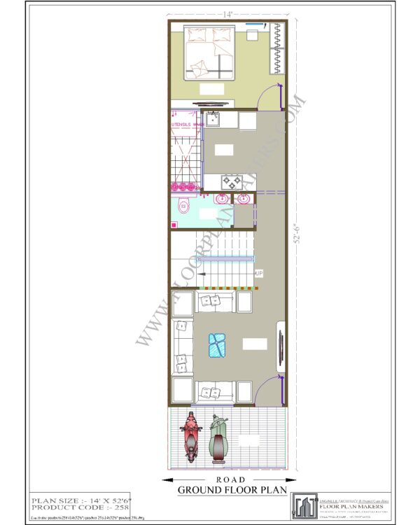 14x52 Ground Floor Plan
