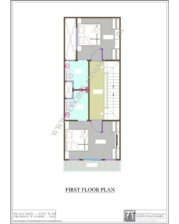 15'6"x40 First Floor Plan