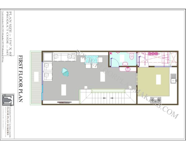 15'6"x40 First Floor Plan